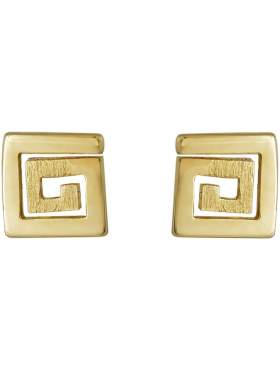 Χρυσά σκουλαρίκια σε σχέδιο Greka σε 14 καράτια